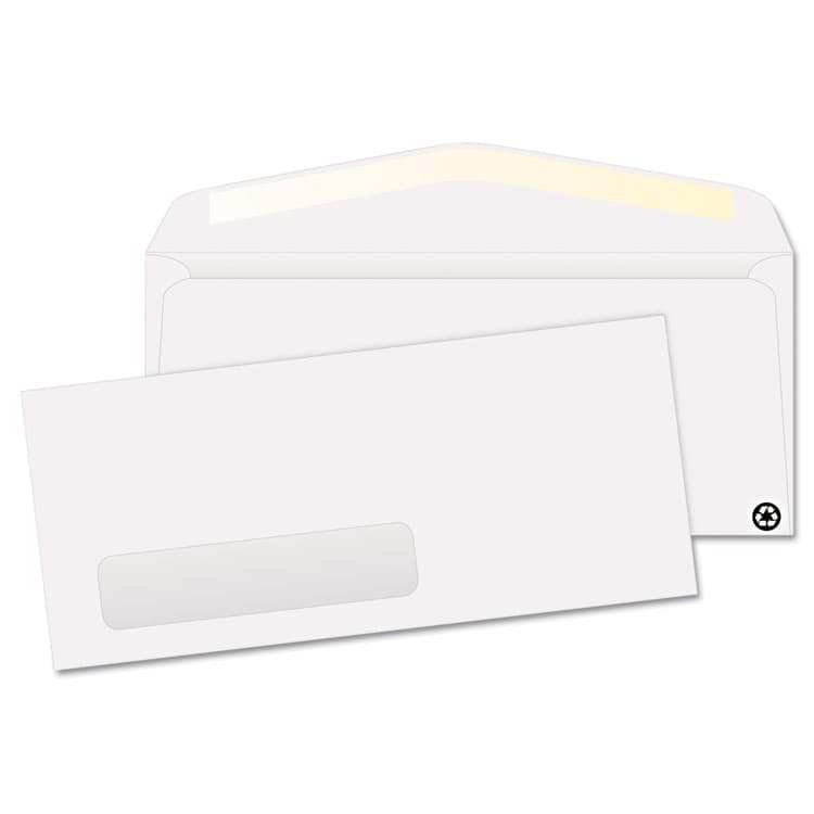 QUALITY PARK PRODUCTS Address-Window Envelope, Lower Left, #10, Commercial Flap, Gummed Closure, 4.13 x 9.5, White, 500/Box (QUA21316)
