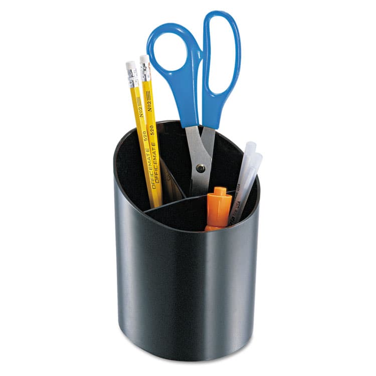 OFFICEMATE INTERNATIONAL CORP. Recycled Big Pencil Cup, Plastic, 4.25 x 4.5 x 5.75, Black (OIC26042) thumbnail 2