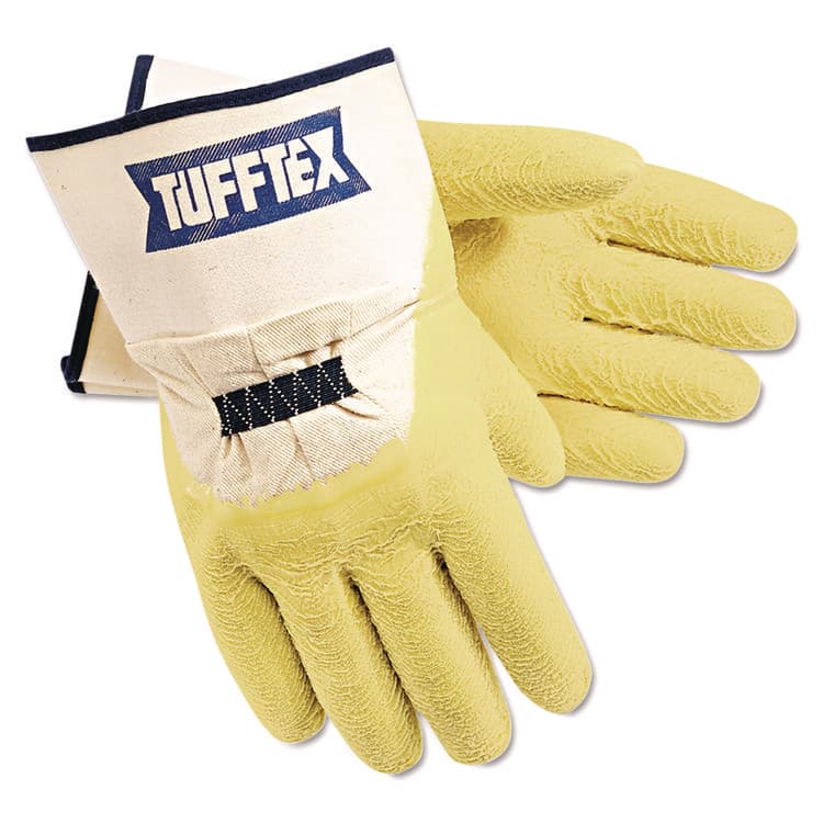 MCR SAFETY Tufftex Supported Gloves, Large, Beige/White, 12 Pairs (MPG6820)