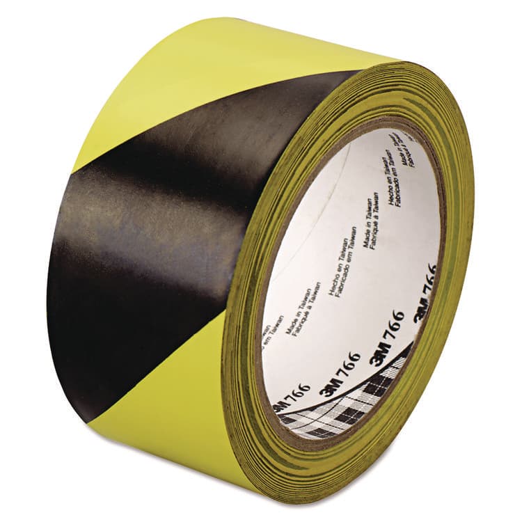 3M/COMMERCIAL TAPE DIV. 766 Hazard Marking Vinyl Tape, 2" x 36 yds, Black/Yellow (MMM02120043181)