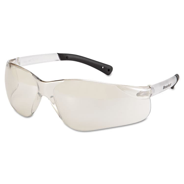MCR SAFETY BearKat Safety Glasses, Frameless, Mirrored Silver Single Lens (CRWBK119)