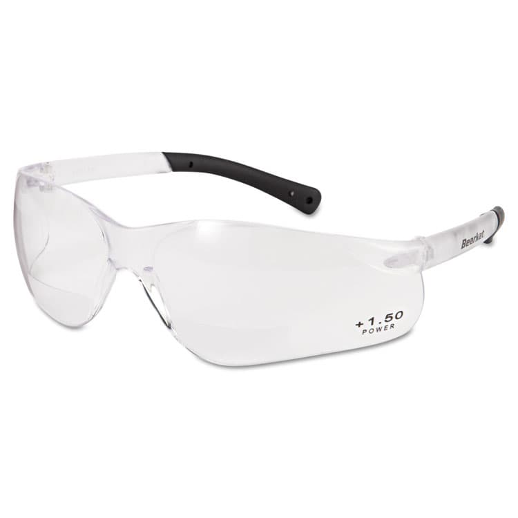 MCR SAFETY BearKat Safety Glasses, 1.5+ Diopter, Frameless, Clear Single Lens (CRWBKH15)