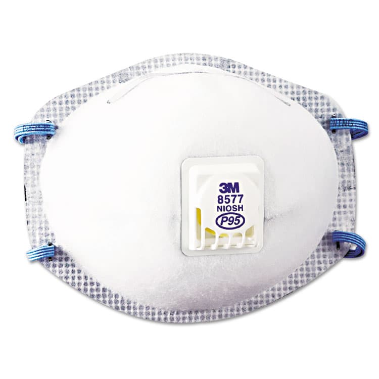 3M/COMMERCIAL TAPE DIV. Particulate Respirator 8577, P95, One Size Fits All, 10/Box (MMM8577)