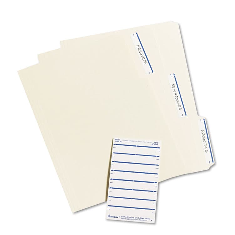 AVERY PRODUCTS CORPORATION Printable 4" x 6" - Permanent File Folder Labels, 0.69 x 3.44, White, 7/Sheet, 36 Sheets/Pack, (5200) (AVE05200) thumbnail 4