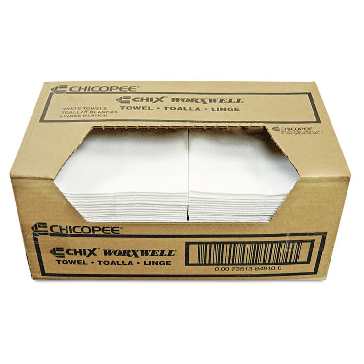 CHICOPEE, Durawipe Shop Towels, 13 x 15, Z Fold, White, 100/Carton (CHI8481) thumbnail 2