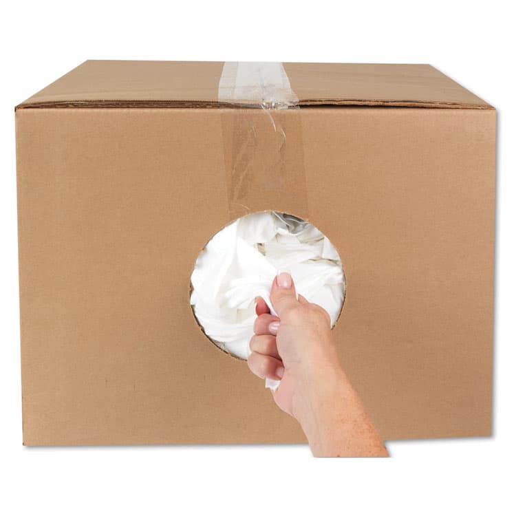 HOSPECO New Bleached White T-Shirt Rags, 25 Pounds/Bag (HOS45525) thumbnail 3