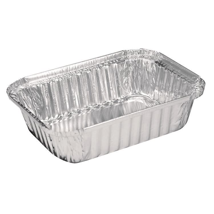 HFA Aluminum Oblong Pan, 1.5 lb, 5.13 x 7.06 x 1.69, Silver, 500/Carton (HFA206030) thumbnail 2