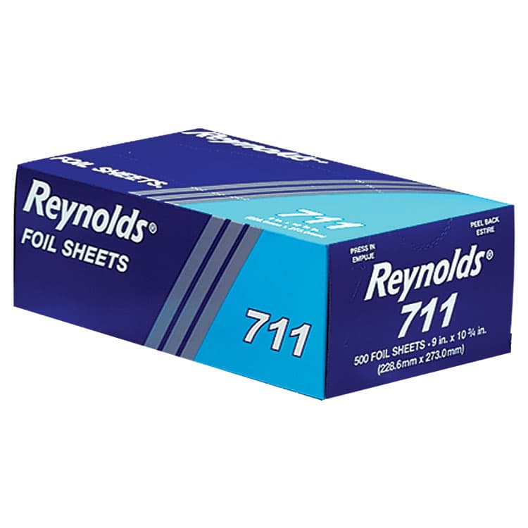 REYNOLDS FOOD PACKAGING Pop-Up Interfolded Aluminum Foil Sheets, 9 x 10.75, 500/Box, 6 Boxes/Carton (RFP711)