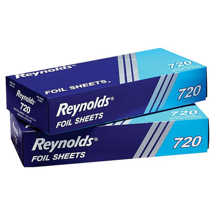 REYNOLDS FOOD PACKAGING Pop-Up Interfolded Aluminum Foil Sheets, 10.75 x 12, 200/Box, 12 Boxes/Carton (RFP720)