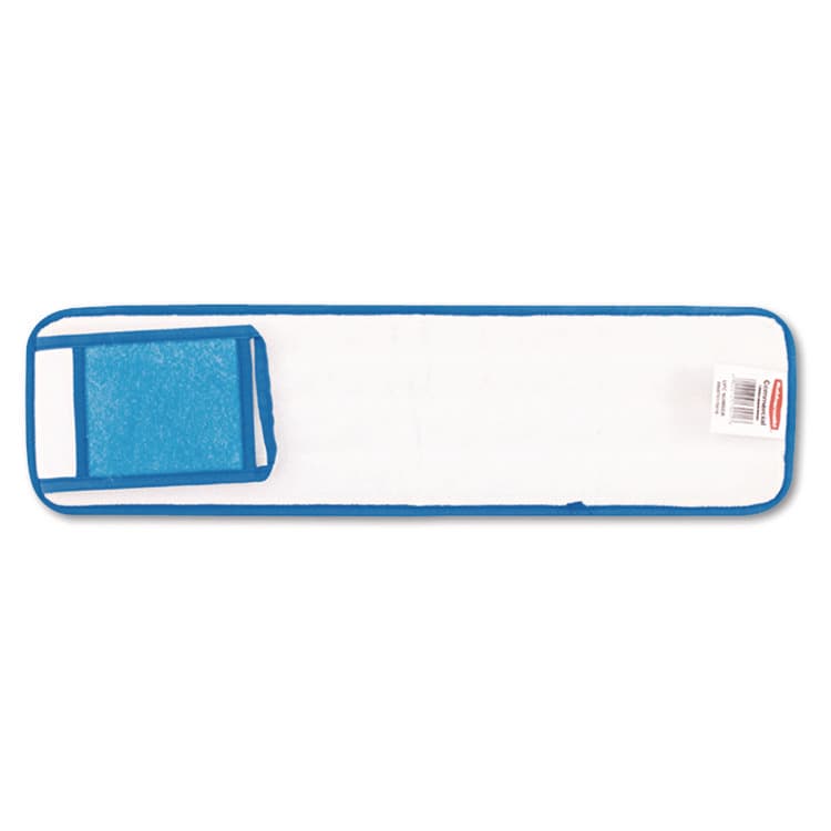 RUBBERMAID COMMERCIAL PROD. Microfiber Wet Mopping Pad, 24" Long, Split Nylon/Polyester Blend, Blue (RCPQ411BLU)