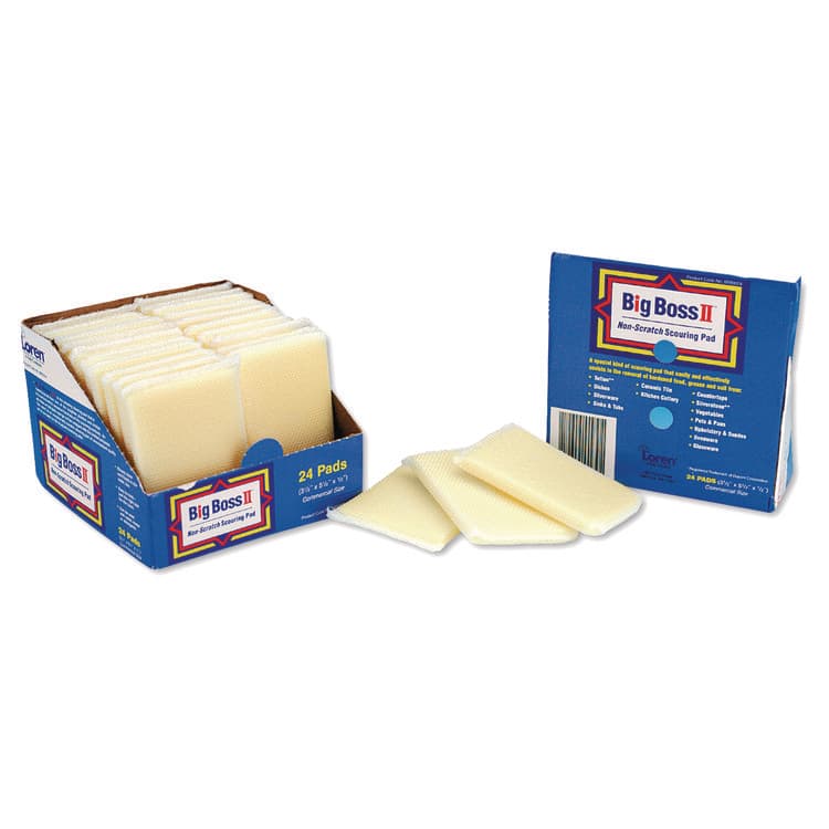 FRANKLIN CLEANING TECHNOLOGY Non-Scratch Scouring Pads, 3.5 x 5.5, Yellow, 24/Carton (PUXV890116)