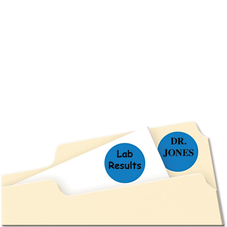 AVERY PRODUCTS CORPORATION Printable Self-Adhesive Removable Color-Coding Labels, 0.75" dia, Dark Blue, 24/Sheet, 42 Sheets/Pack, (5469) (AVE05469) thumbnail 2