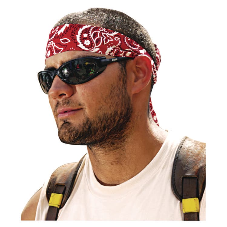 ERGODYNE CORPORATION Chill-Its 6700/6705 Bandana/Headband, One Size Fits All, Red Western (EGO12305)