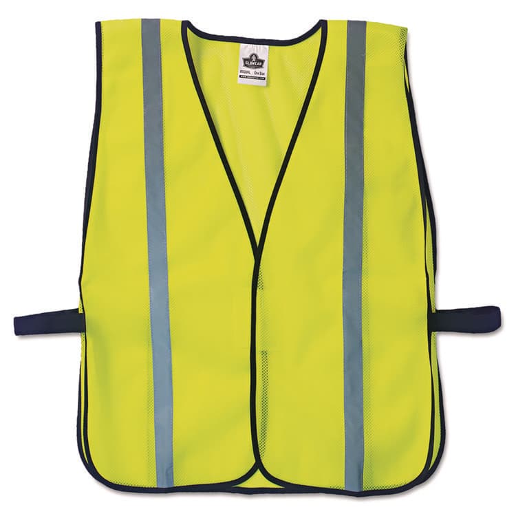 ERGODYNE CORPORATION GloWear 8020HL Safety Vest, Polyester Mesh, Hook Closure, One Size Fit All, Lime (EGO20040)