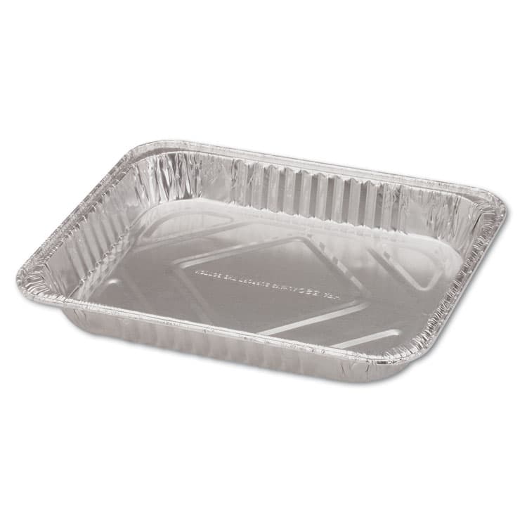 HFA Aluminum Steam Table Pans, Half-Size Shallow, 1.69" Deep, 10.38 x 12.75, 100/Carton (HFA32035)