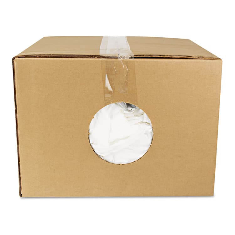 HOSPECO New Bleached White T-Shirt Rags, 25 Pounds/Bag (HOS45525)