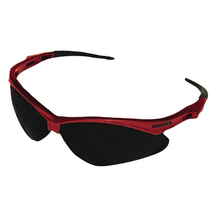 KIMBERLY-CLARK PROFESSIONAL Nemesis Safety Glasses, Red Half Frame, Smoke Dual Lens (ANS22611)