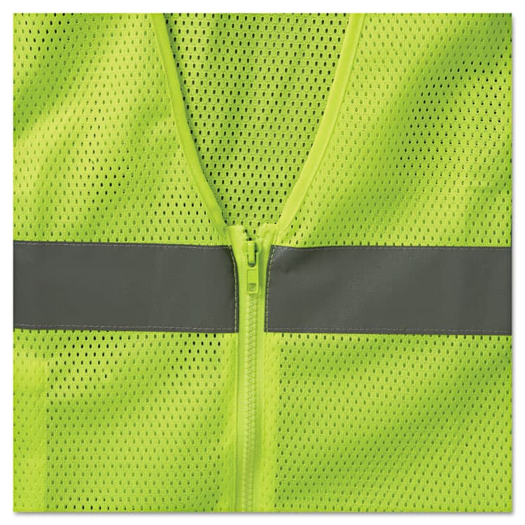 ERGODYNE CORPORATION GloWear 8210Z Class 2 Economy Vest, Polyester Mesh, Large to X-Large, Lime (EGO21055) thumbnail 3