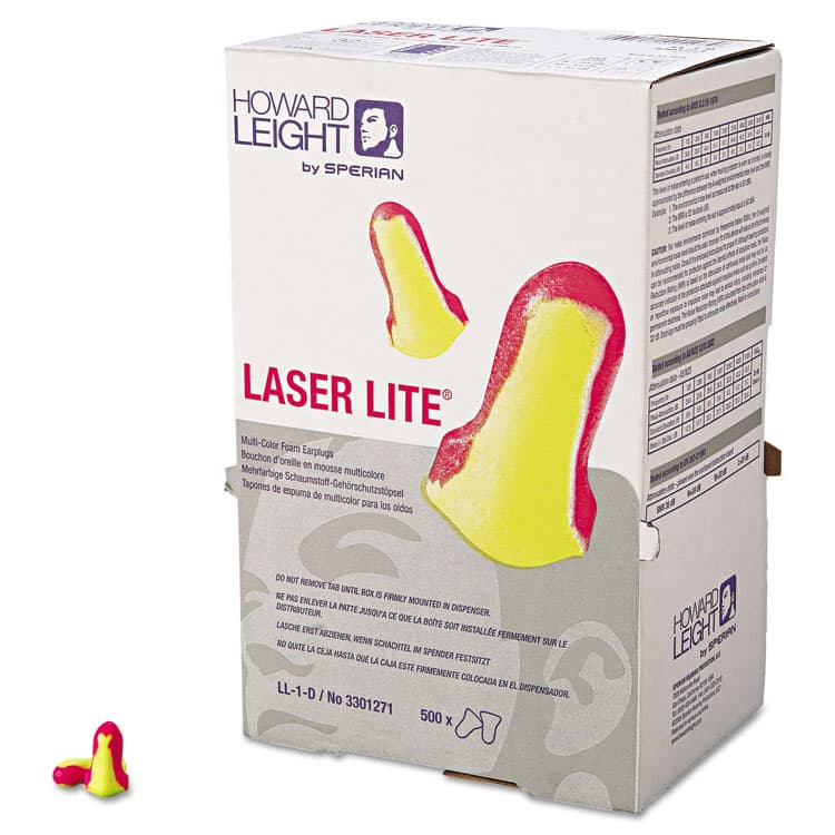 HONEYWELL ENVIRONMENTAL LL-1 D Laser Lite Single-Use Earplugs, Cordless, 32NRR, MA/YW, LS500, 500 Pairs (HOWLL1D) thumbnail 3
