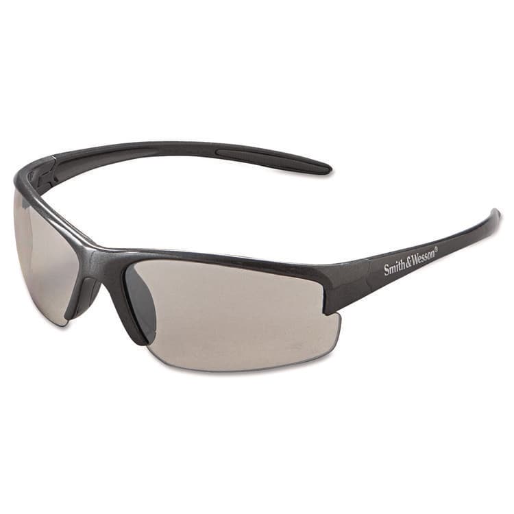 SMITH AND WESSON Equalizer Safety Eyewear, Gunmetal Half Frame, Clear Dual I/O Lens (ANS21298)