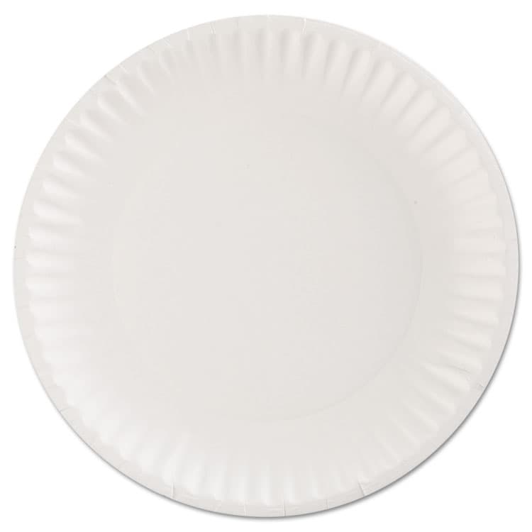 AJM PACKAGING CORP. Paper Plates, 9" dia, White, 100/Pack (AJMPP9GRAWHPK) thumbnail 2