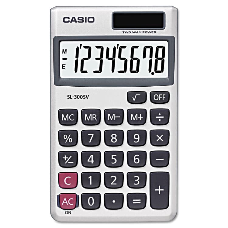 CASIO, . SL-300SV Handheld Calculator, 8-Digit LCD (CSOSL300SV)