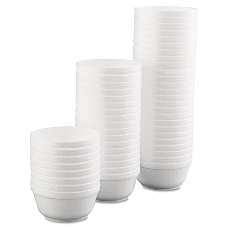 DART Insulated Foam Bowls, 12 oz, White, 50/Pack, 20 Packs/Carton (DCC12B32) thumbnail 2