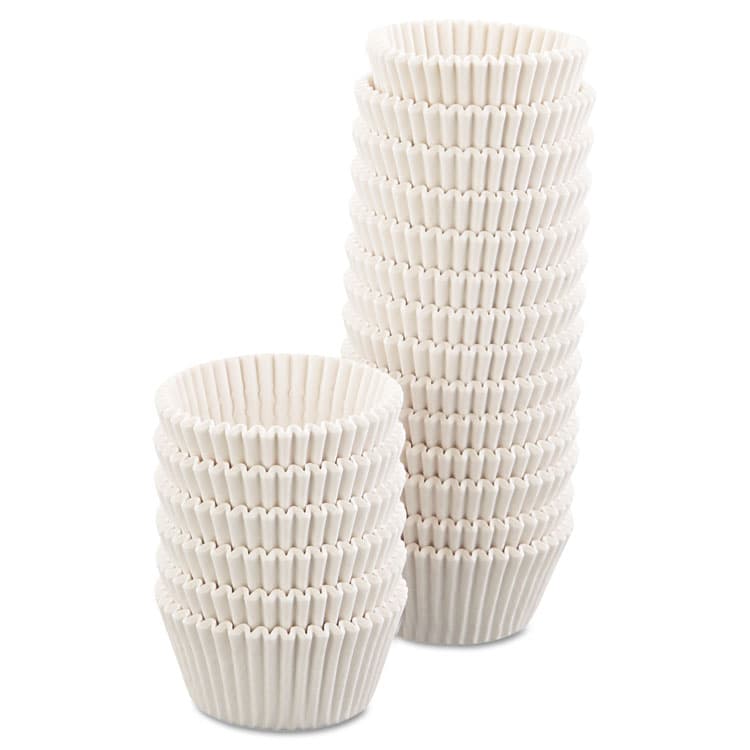 HOFFMASTER Fluted Bake Cups, 4.5" Diameter x 1.25" h, White, Paper, 500/Pack, 20 Packs/Carton (HFM610032) thumbnail 2