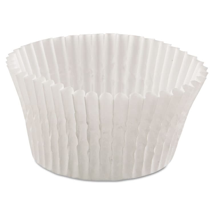 HOFFMASTER Fluted Bake Cups, 4.5" Diameter x 1.25" h, White, Paper, 500/Pack, 20 Packs/Carton (HFM610032)