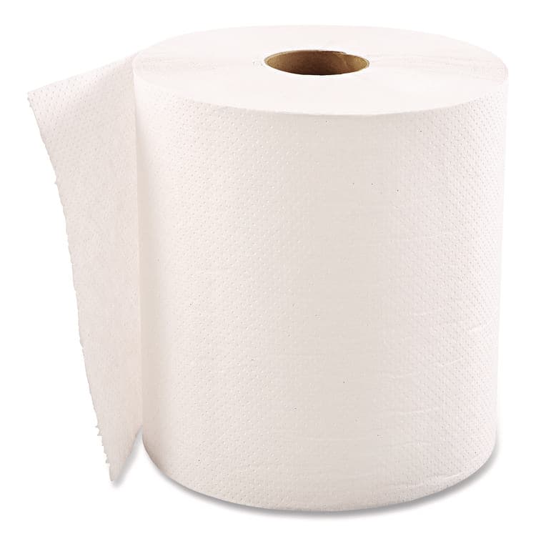 GEN Hardwound Roll Towels, 1-Ply, 8" x 600 ft, White, 12 Rolls/Carton (GENHWTWHI)