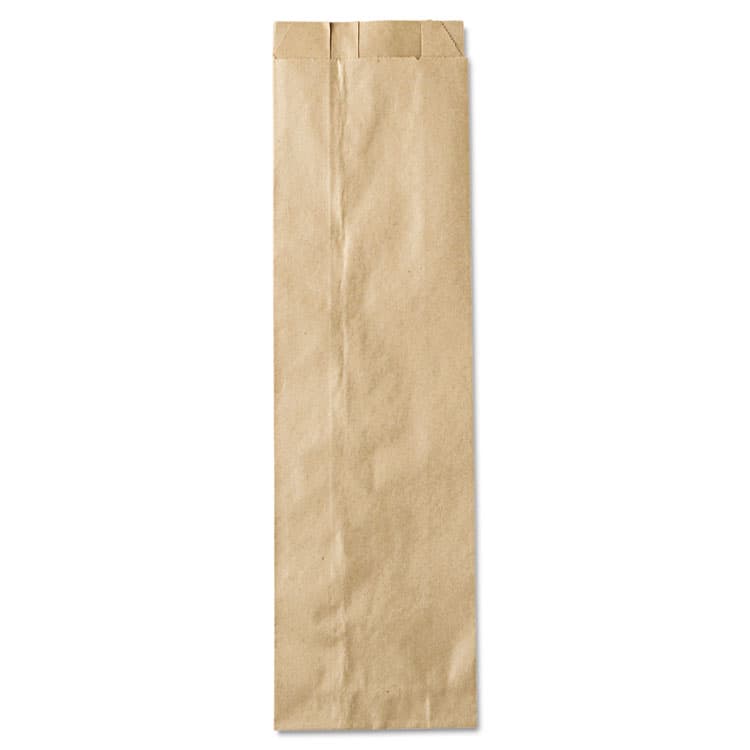 GEN Liquor-Takeout Quart-Sized Paper Bags, Quart Size, 35# Basis Weight, 4.25" x 2.5" x 16", Kraft, 500/Bundle (BAGLQQUART500) thumbnail 3