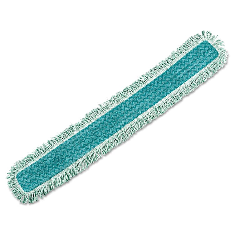 RUBBERMAID COMMERCIAL PROD. HYGEN Dust Mop Heads With Fringe, Green, 48", Microfiber (RCPQ449)