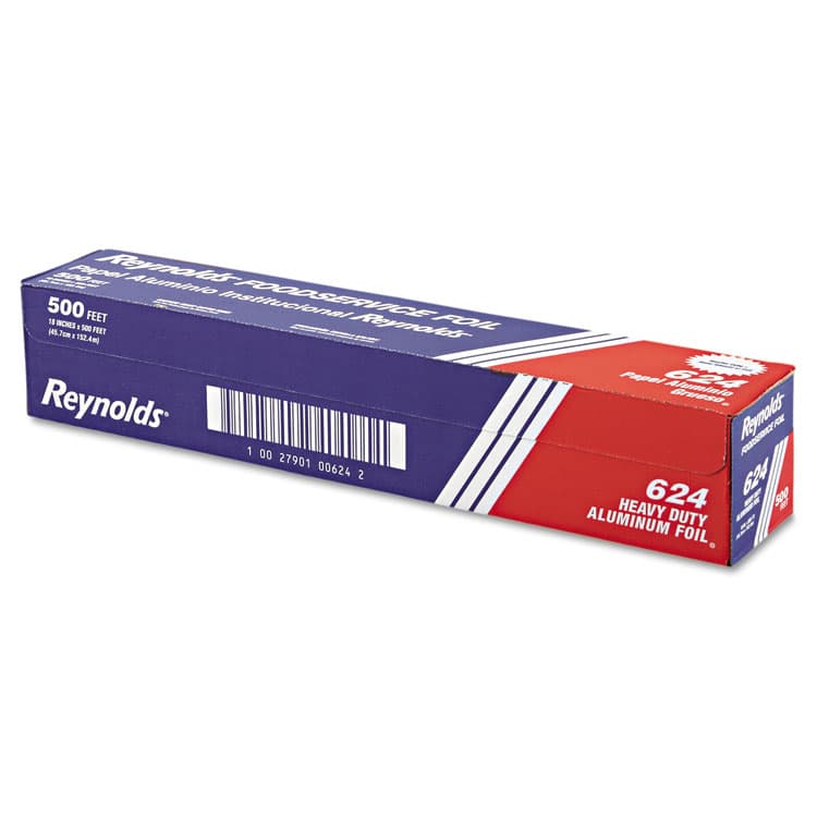 REYNOLDS FOOD PACKAGING Heavy Duty Aluminum Foil Roll, 18" x 500 ft (RFP624)