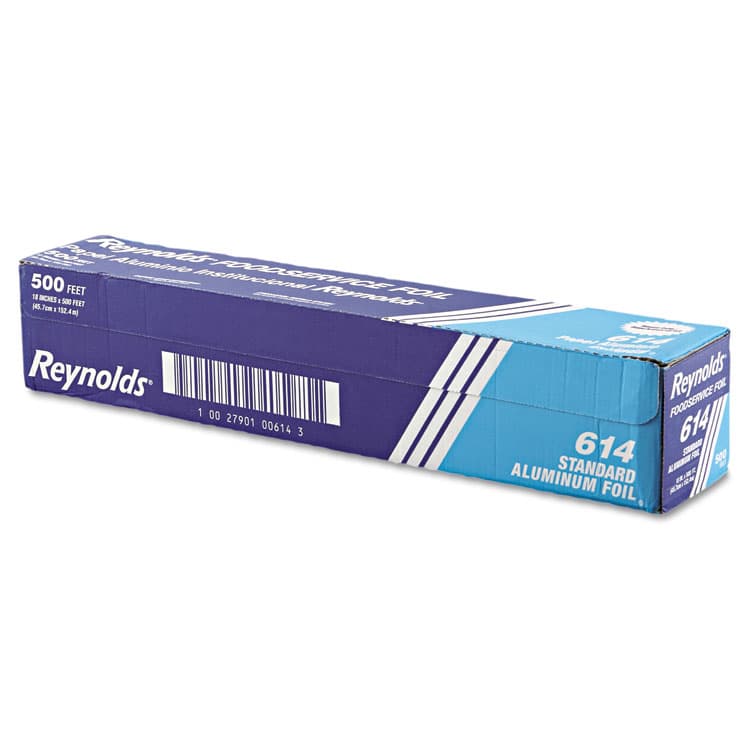 REYNOLDS FOOD PACKAGING Standard Aluminum Foil Roll, 18" x 500 ft (RFP614)