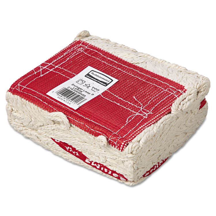 RUBBERMAID COMMERCIAL PROD. Swinger Loop Wet Mop Head, Large, Cotton/Synthetic, White, 6/Carton (RCPC153WHI) thumbnail 3