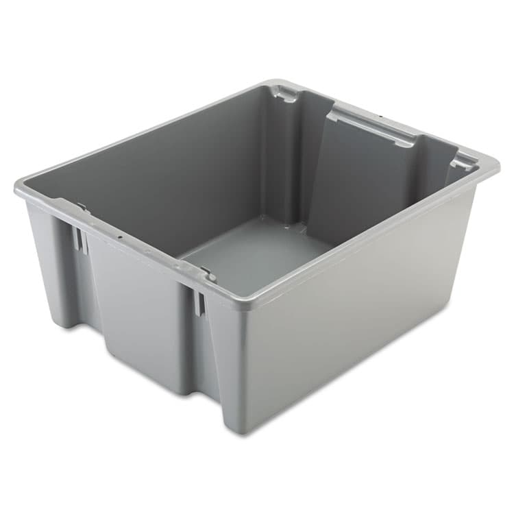 RUBBERMAID COMMERCIAL PROD. Palletote Box, 19 gal, 23.5" x 19.5" x 10", Gray (RCP1731GRA)