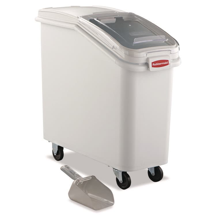 RUBBERMAID COMMERCIAL PROD. ProSave Mobile Ingredient Bin, 20.57 gal, 13.13 x 29.25 x 28, White, Plastic (RCP360088WHI)