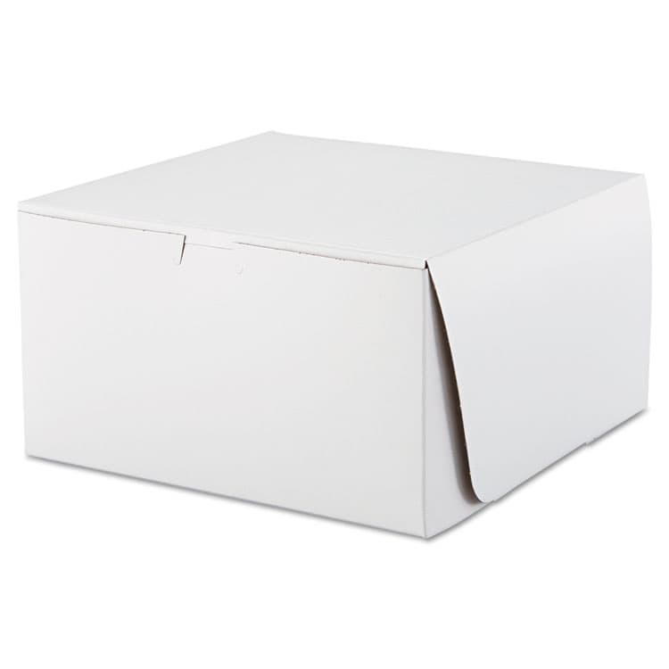 SOUTHERN CHAMPION TRAY White One-Piece Non-Window Bakery Boxes, 10 x 10 x 5.5, White, Paper, 100/Carton (SCH0977)