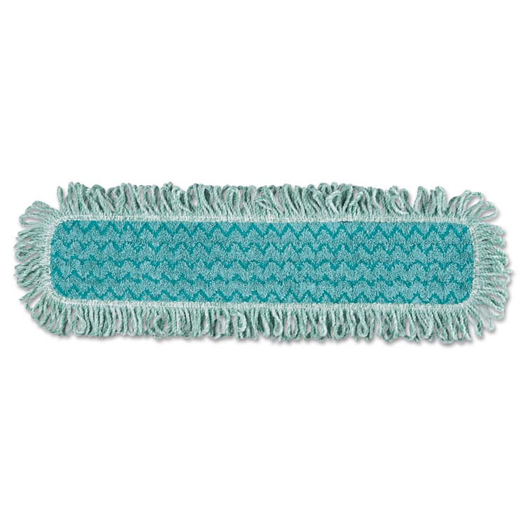 RUBBERMAID COMMERCIAL PROD. HYGEN Microfiber Fringed Dust Mop Pad, 24w x 9d, Green (RCPQ42600GR00)