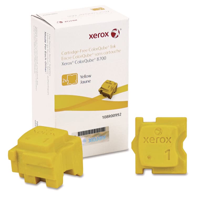 XEROX CORP. 108R00992 Solid Ink Stick, 4,200 Page-Yield, Yellow, 2/Box (XER108R00992)