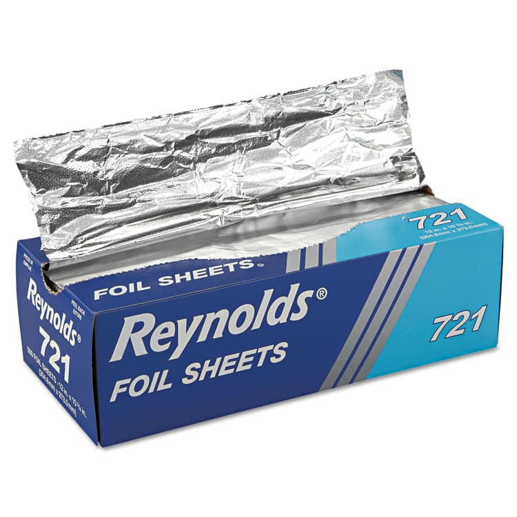 REYNOLDS FOOD PACKAGING Interfolded Aluminum Foil Sheets, 10.75 x 12, 500/Box, 6 Boxes/Carton (RFP721)