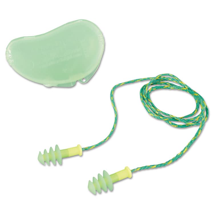 HONEYWELL ENVIRONMENTAL FUS30S-HP Fusion Multiple-Use Earplugs, Small, 27NRR, Corded, GN/WE, 100 Pairs (HOWFUS30SHP)