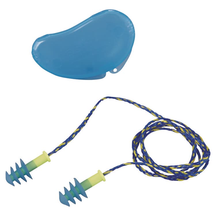 HONEYWELL ENVIRONMENTAL FUS30 HP Fusion Multiple-Use Earplugs, Reg, 27NRR, Corded, BE/WE, 100 Pairs (HOWFUS30HP)