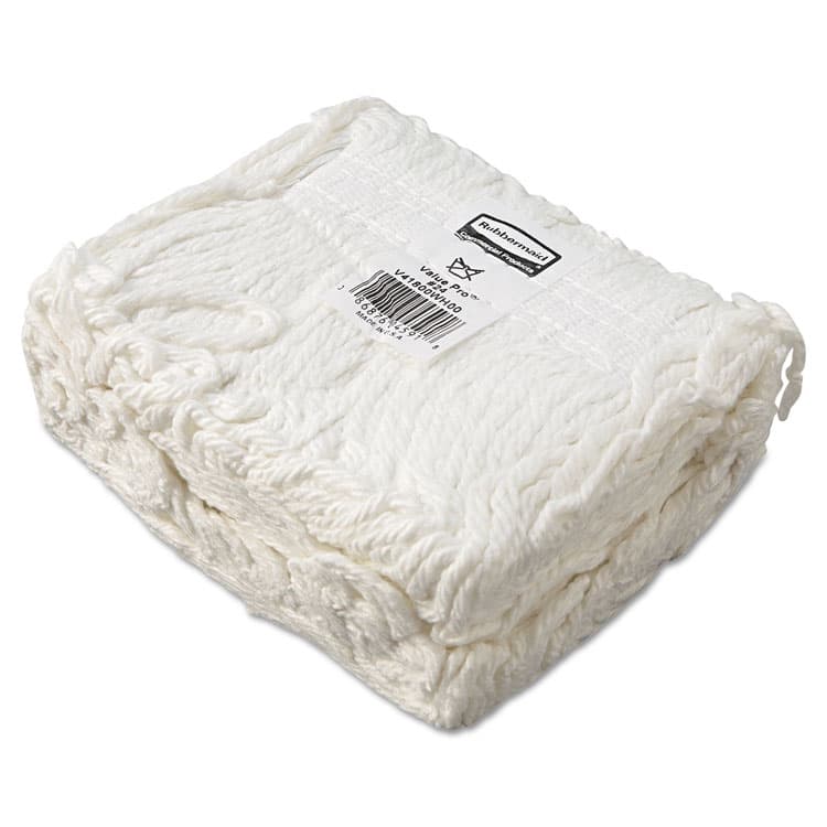 RUBBERMAID COMMERCIAL PROD. Non-Launderable Economy Cut-End Rayon Mop Head, 24 oz, 1" Band, White, 12/Carton (RCPV418) thumbnail 3