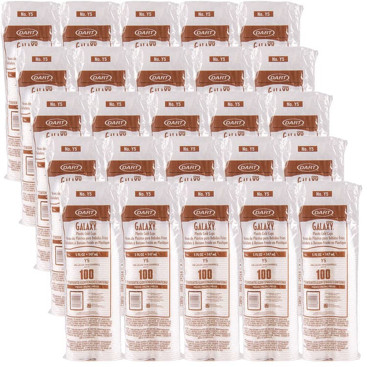 DART High-Impact Polystyrene Cold Cups, 5 oz, Plastic, Translucent, 100/Sleeve, 25 Sleeves/Carton (DCCY5CT) thumbnail 3