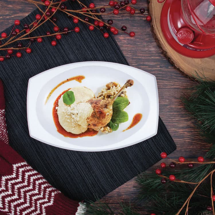 DART Quiet Classic Laminated Foam Dinnerware, Platter, 6.7 x 9.8, White, 500/Carton (DCC9PRWQR) thumbnail 4