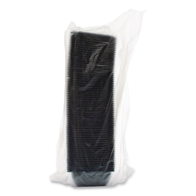 DART PresentaBowls Pro Black Square Bowls, 12 oz, 5 x 5 x 2, Black, Plastic, 63/Bag, 8 Bags/Carton (DCCB12SB) thumbnail 2