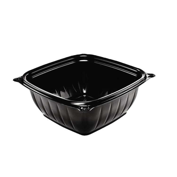 DART PresentaBowls Pro Black Square Bowls, 12 oz, 5 x 5 x 2, Black, Plastic, 63/Bag, 8 Bags/Carton (DCCB12SB)