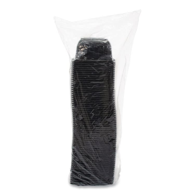 DART PresentaBowls Pro Black Square Bowls, 16 oz, 5 x 5 x 2.5, Plastic, 63/Bag, 8 Bags/Carton (DCCB16SB) thumbnail 2