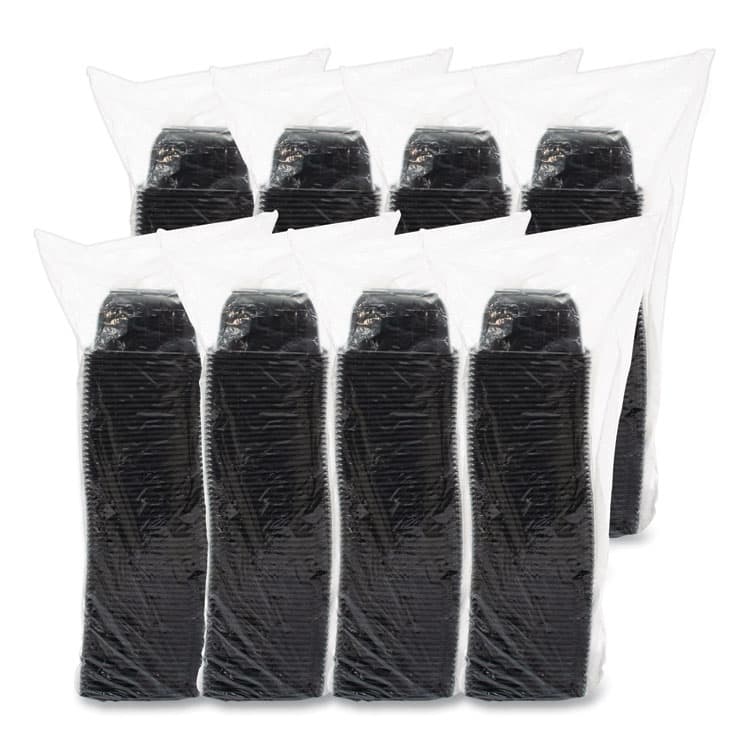 DART PresentaBowls Pro Black Square Bowls, 16 oz, 5 x 5 x 2.5, Plastic, 63/Bag, 8 Bags/Carton (DCCB16SB) thumbnail 3